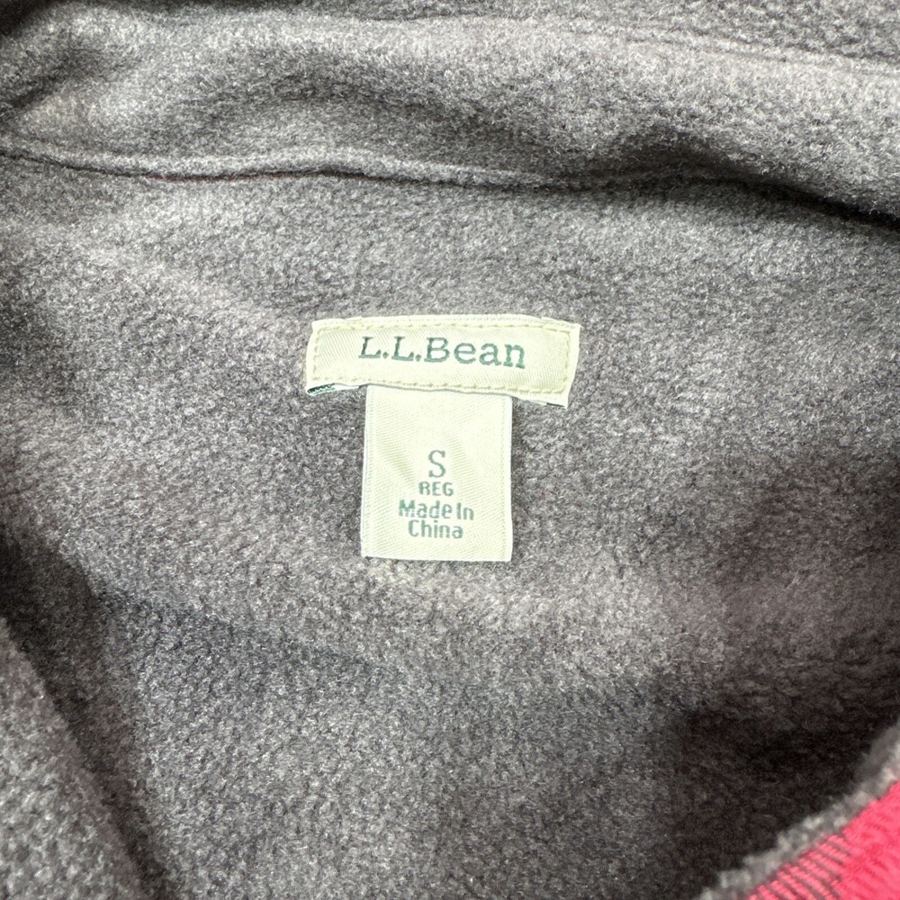 LL Bean Fleece Lined Flannel Hoodie Women Small Red Buffalo Plaid Cozy Shacket - Picture 2 of 13